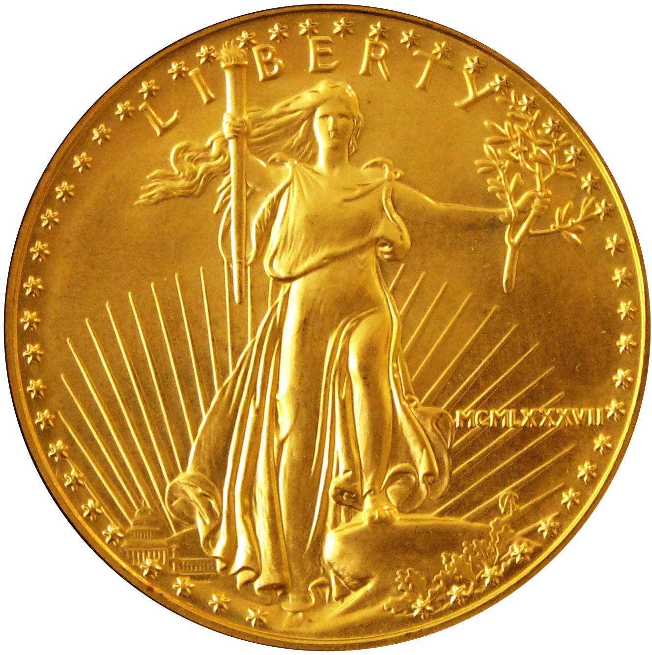 U.S. gold five dollar 1987 Gold Standard of Lions Gate Club